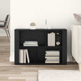 Sideboard Black Oak 80 x 30 x 53 cm Engineered Wood - Top-Down View