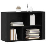 Sideboard Black Oak 80 x 30 x 53 cm Engineered Wood