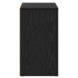 Sideboard Black Oak 80 x 30 x 53 cm Engineered Wood