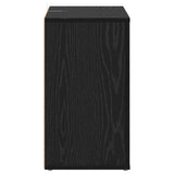 Sideboard Black Oak 80 x 30 x 53 cm Engineered Wood - Rear View