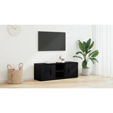 TV Cabinet Black Oak 100 x 31,5 x 35 cm Engineered Wood