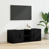 TV Cabinet Black Oak 100 x 31,5 x 35 cm Engineered Wood