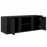 TV Cabinet Black Oak 100 x 31,5 x 35 cm Engineered Wood - 45-Degree Angle