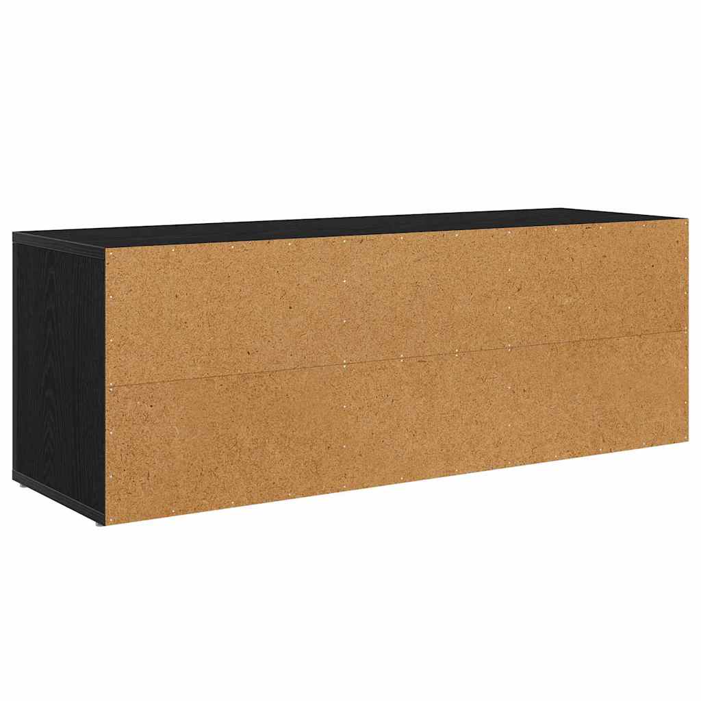 TV Cabinet Black Oak 100 x 31,5 x 35 cm Engineered Wood