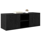 TV Cabinet Black Oak 100 x 31,5 x 35 cm Engineered Wood - Side View