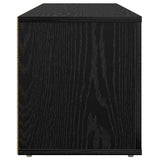 TV Cabinet Black Oak 100 x 31,5 x 35 cm Engineered Wood - Close-Up Angle
