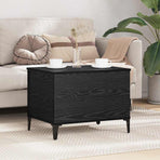 Coffee Table Black Oak 60 x 44,5 x 45 cm Engineered Wood