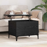 Coffee Table Black Oak 60 x 44,5 x 45 cm Engineered Wood