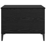 Coffee Table Black oak 60 x 44.5 x 45 cm Engineered wood - Rear View