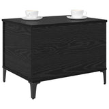 Coffee Table Black oak 60 x 44.5 x 45 cm Engineered wood - Side View