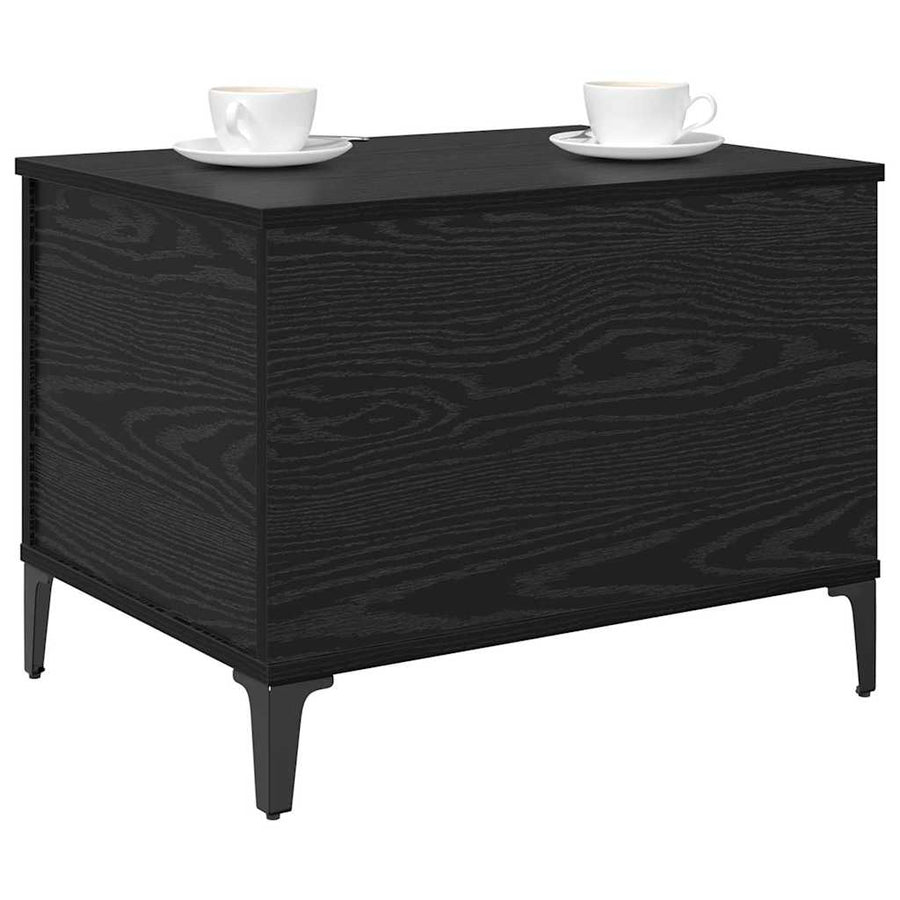 Coffee Table Black Oak 60 x 44,5 x 45 cm Engineered Wood