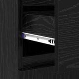 Sideboard with Drawer Black Oak 60 x 35 x 70 cm Engineered Wood