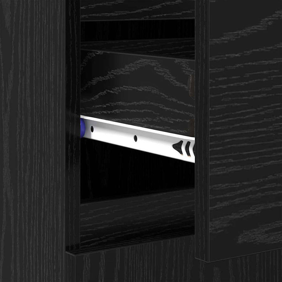 Sideboard Black Oak 60 x 35 x 70 cm Engineered Wood