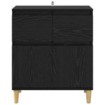 Sideboard Black Oak 60 x 35 x 70 cm Engineered Wood