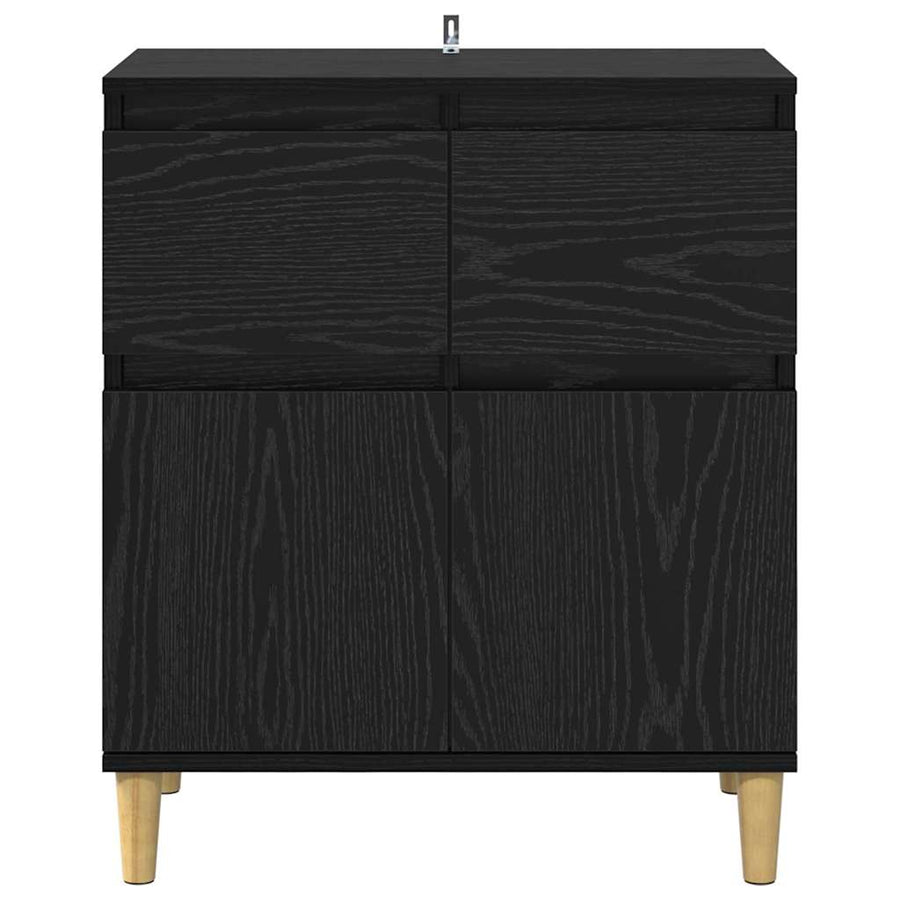 Sideboard Black Oak 60 x 35 x 70 cm Engineered Wood