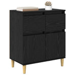Sideboard Black Oak 60 x 35 x 70 cm Engineered Wood