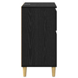 Sideboard with Drawer Black Oak 60 x 35 x 70 cm Engineered Wood
