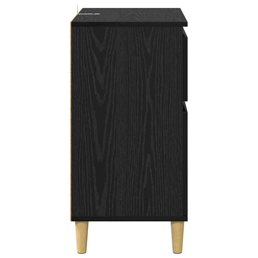 Sideboard Black Oak 60 x 35 x 70 cm Engineered Wood