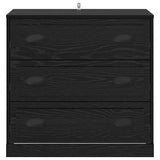 Sideboard Black Oak 70 x 35,5 x 67,5 cm Engineered Wood