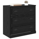 Sideboard Black Oak 70 x 35,5 x 67,5 cm Engineered Wood - Side View