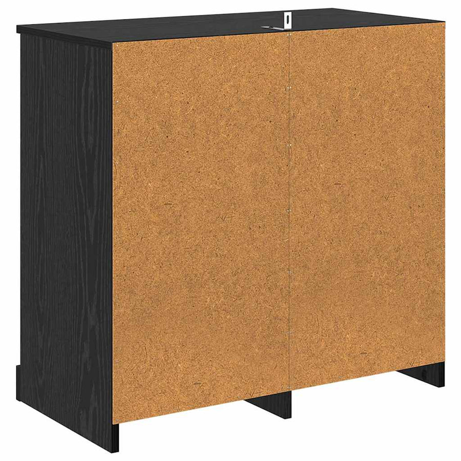 Sideboard Black Oak 70 x 35,5 x 67,5 cm Engineered Wood