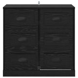 Sideboard Black Oak 70 x 35,5 x 67,5 cm Engineered Wood