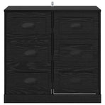 Sideboard Black Oak 70 x 35,5 x 67,5 cm Engineered Wood