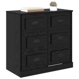 Sideboard Black Oak 70 x 35,5 x 67,5 cm Engineered Wood - Side View