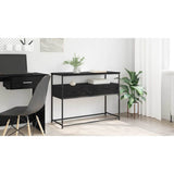 Console Table Black Oak 100 x 40 x 75 cm Engineered Wood