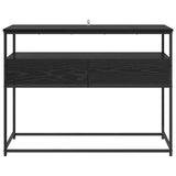 Console Table Black Oak 100 x 40 x 75 cm Engineered Wood
