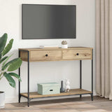 Console Table Artisan Oak 100 x 34,5 x 75 cm Engineered Wood - Top-Down View