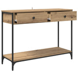 Console Table Artisan Oak 100 x 34,5 x 75 cm Engineered Wood - 45-Degree Angle