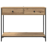 Console Table Artisan Oak 100 x 34,5 x 75 cm Engineered Wood - Rear View