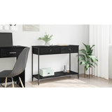 Console Table Black Oak 100 x 34,5 x 75 cm Engineered Wood - Extra Image