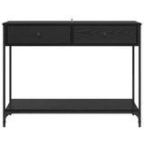 Console Table Black Oak 100 x 34,5 x 75 cm Engineered Wood