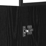 Sideboard Black Oak 100 x 35 x 80 cm Engineered Wood - Extra Image
