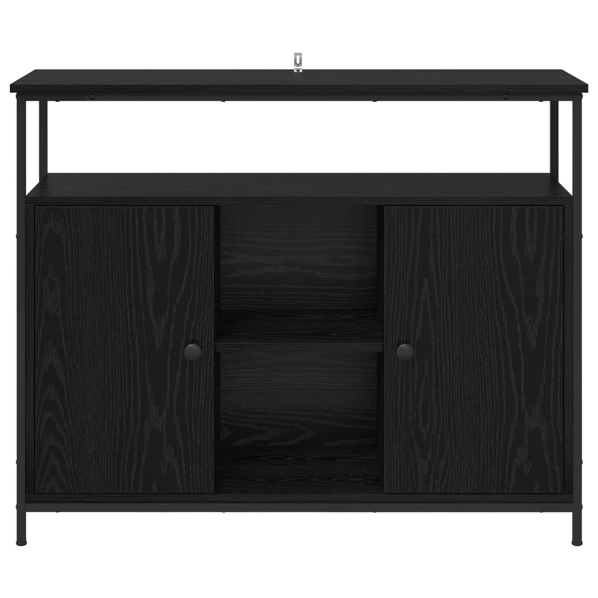 Sideboard Black Oak 100 x 35 x 80 cm Engineered Wood