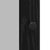 Sideboard Black Oak 100 x 35 x 80 cm Engineered Wood - Extra Image