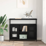 Sideboard Black Oak 100 x 35 x 80 cm Engineered Wood - Top-Down View