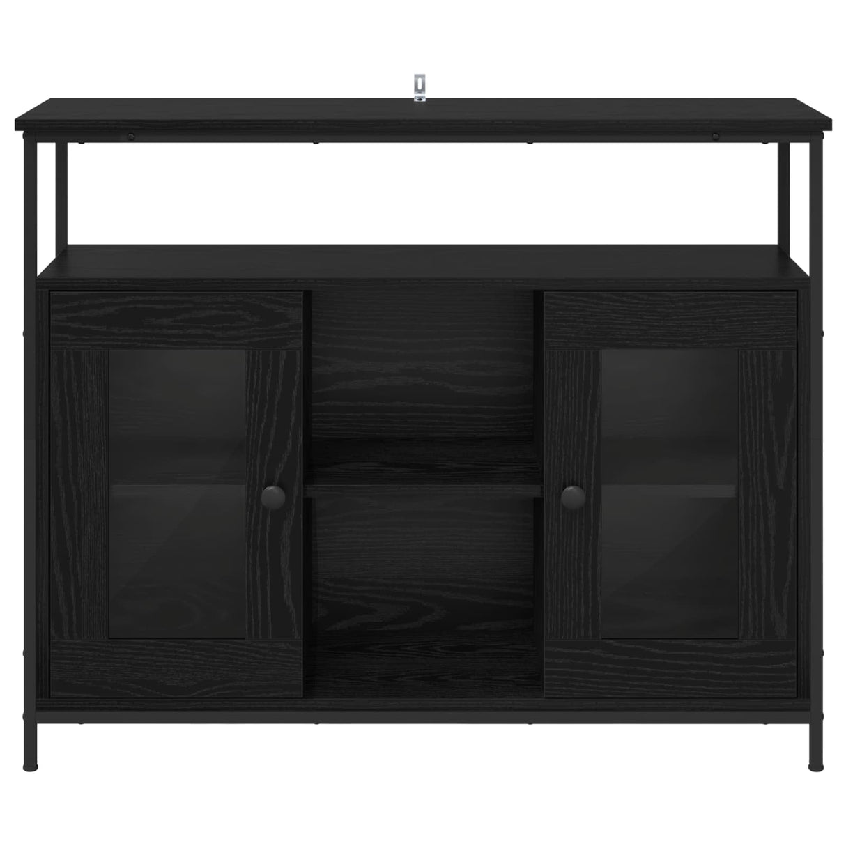 Sideboard Black Oak 100 x 35 x 80 cm Engineered Wood