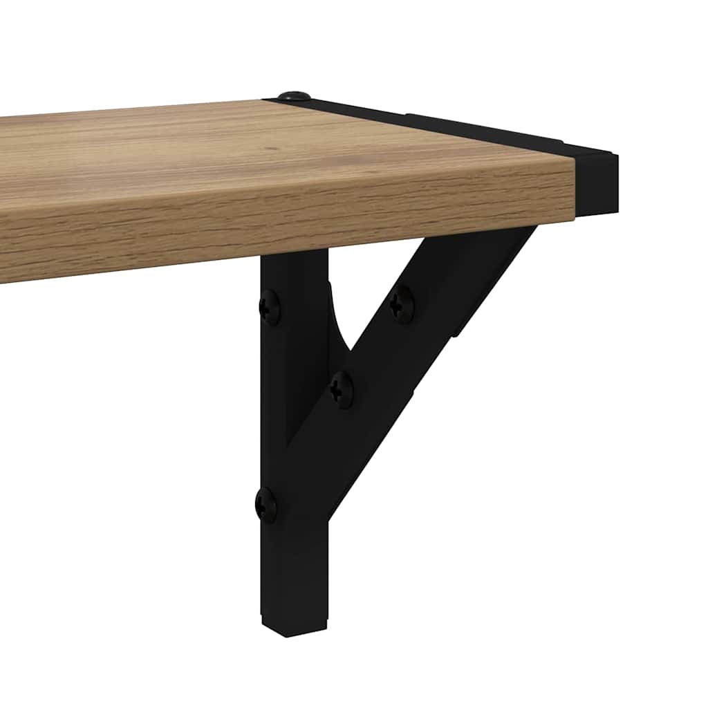 Wall Shelves 2 pcs Artisan Oak 80 x 15 x 15,5 cm