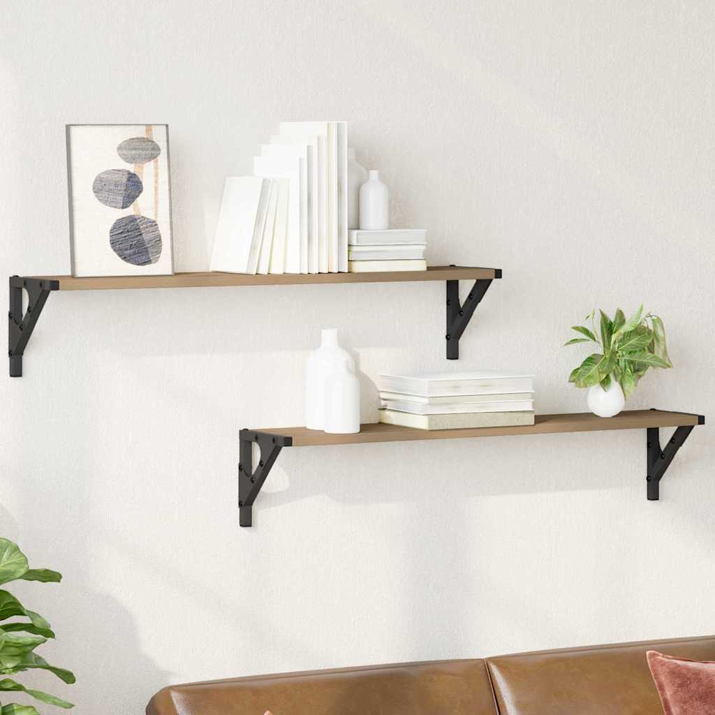 Wall Shelves 2 pcs Artisan Oak 80 x 15 x 15,5 cm
