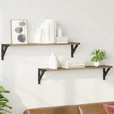 Wall Shelves 2 pcs Artisan Oak 80 x 15 x 15,5 cm