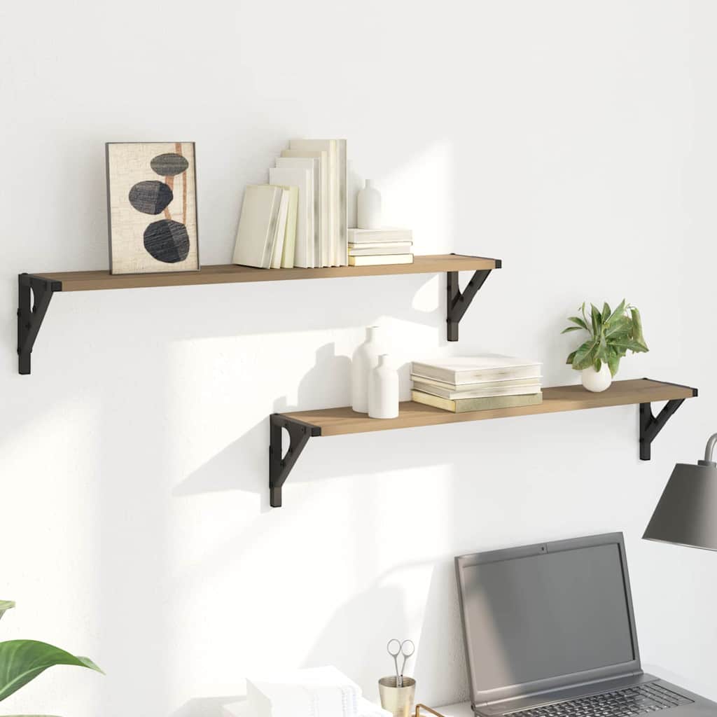 Wall Shelves 2 pcs Artisan Oak 80 x 15 x 15,5 cm