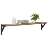 Wall Shelves with Shelf 2 pcs Artisan Oak 80 x 15 x 15,5 cm - Side View