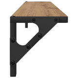 Wall Shelves with Shelf 2 pcs Artisan Oak 80 x 15 x 15,5 cm - Close-Up Angle