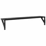 Wall Shelves 2 pcs Black Oak 80 x 15 x 15,5 cm Engineered Wood - Low Angle