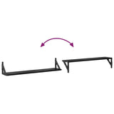 Wall Shelves 2 pcs Black Oak 80 x 15 x 15,5 cm Engineered Wood - Extra Image