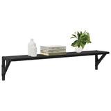 Wall Shelves 2 pcs Black Oak 80 x 15 x 15,5 cm Engineered Wood - Side View