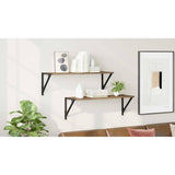 Wall Shelves Wall-Mounted 2 pcs Artisan Oak 80 x 25 x 25,5 cm - Extra Image